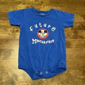 Vintage Walt Disney World Baby Future Mouseketeer Mickey Mouse Onesie